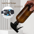 Empty Amber Glass Spray Bottles with Adjustable Nozzle - Large 16 Oz Refillable Bottle Is Great for Essential Oils, Plants, Cleaning Solutions,