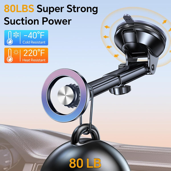 For Magsafe Car Mount? Windshield + Vent + Dash ? Magnetic Phone Holder for Car Phone Holder Mount Cell Phone Holders for Your Car Truck Suction