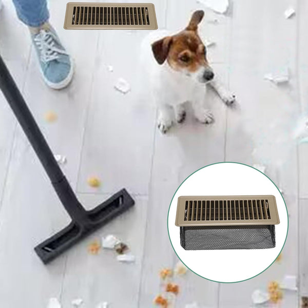 Sumnacon Floor Register Cover Trap 8 Pack Register Vent Traps for Home Floor, 4 X 10 Inch Floor Vent Screen Net Mesh Floor Register Cover for