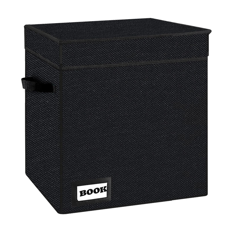 Comic Book Storage Short Box, 11.8" X 9.8" X 7.8", Holds 100-120 Collection Book, Heavy Duty Comic Collection Gift Bin Container Holder Shelf (Black)