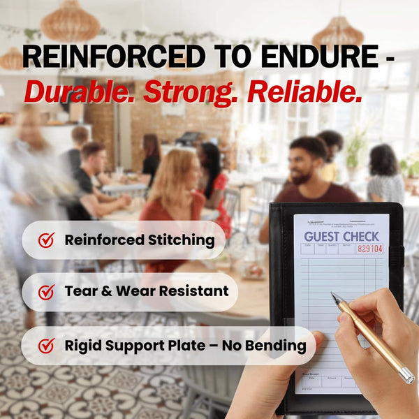 LINTRU Server Book, Durable Construction Server Books for Waitress, Efficient Organization Waitress Book, Compact and Convenient Waitress Books