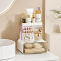 2-Tier Makeup Organizers Countertop,Versatile Bathroom Counter Organizer,Cosmetic Make up Organizers for Vanity,Cute Skincare Organizer (Blush)