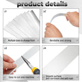 Amylove 24 Pcs 304 Stainless Steel Strips Shim Stock Metal Shims 1" Width X 6" Length Assortment 8 Thickness Sizes Thin Metal Sheet for Kitchen