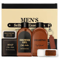 Self Care Gift Set for Men, Bath and Body Spa Gift Baskets for Men, Body & Earth Mens Cedar and Santal Scented Bath Set, Father'S Day Gifts