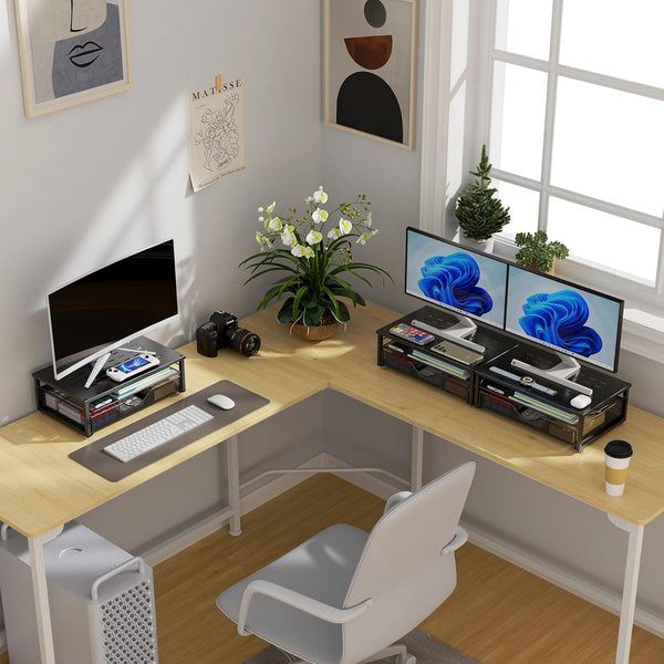 gianotter Computer Monitor Stand Riser, Desk Organizers and Accessories with Drawer, Office Desk Accessories & Workspace Desktop Organizers