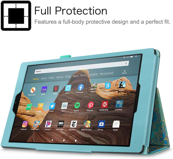 Fintie Folio Case for Amazon Fire HD 10 Tablet (Compatible with 7Th and 9Th Generations, 2017 and 2019 Releases) - Premium PU Leather Slim Fit