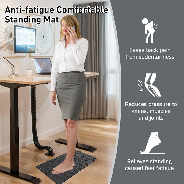 Portable Feet Acupressure Mat, Foldable Foot Massager Mat, Pressure Point Massage Pad, anti Fatigue Office Standing Desk Mat, Stand up Pad,