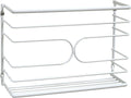 Decobrothers Wall Mount Kitchen Wrap Organizer Rack, White
