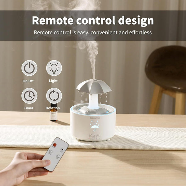 Humidifiers for Bedroom,Aromatherapy Essential Oils Diffuser,Quiet Ultrasonic Clouds and Cool Mist Humidifier, 7 Colors Breathing LED