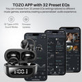 TOZO Openearring True Open Ear Headphones, Lightweight Comfort Open Ear Clip Wireless Earbuds, 40H Play Bluetooth 5.4 Headphones with Smart