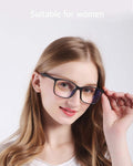 ANRRI Blue Light Blocking Glasses, anti Eyestrain Lens Lightweight Frame Eyeglasses, Black, Men/Women