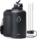 BUZIO Vacuum Insulated Stainless Steel Water Bottle 64Oz (Cold for 48 Hrs/Hot for 24 Hrs) BPA Free Double Wall Travel Mug/Flask for Outdoor Sports