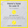 Zarbee'S Vitamin D Drops for Infants, 400IU (10Mcg) Baby & Toddler Liquid Supplement, Newborn & Up, Dropper Syringe Included, 0.47 Fl Oz
