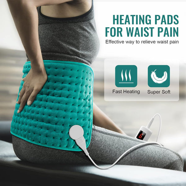 Electric Heating Pads for Back Neck Shoulder Pain Relief, Gifts for Women, Men, Mom, Dad, Christmas, Mothers Day, Fathers Day with Auto Shut off &