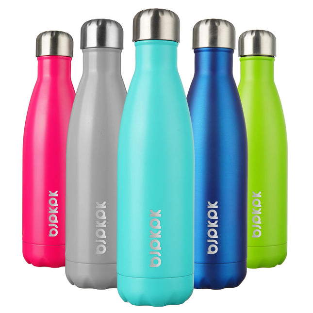 BJPKPK 17Oz Insulated Stainless Steel Water Bottles,Sports Water Bottles Keep Cold for 24 Hours and Hot for 12 Hours,Bpa
