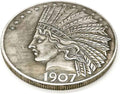 Yukaba Marshling Antique Liberty Indian Head Ten-Dollars Coin - Great American Commemorative Old Coins- Uncirculated Morgan Dollars-Discover