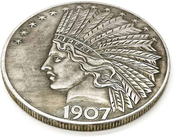Yukaba Marshling Antique Liberty Indian Head Ten-Dollars Coin - Great American Commemorative Old Coins- Uncirculated Morgan Dollars-Discover