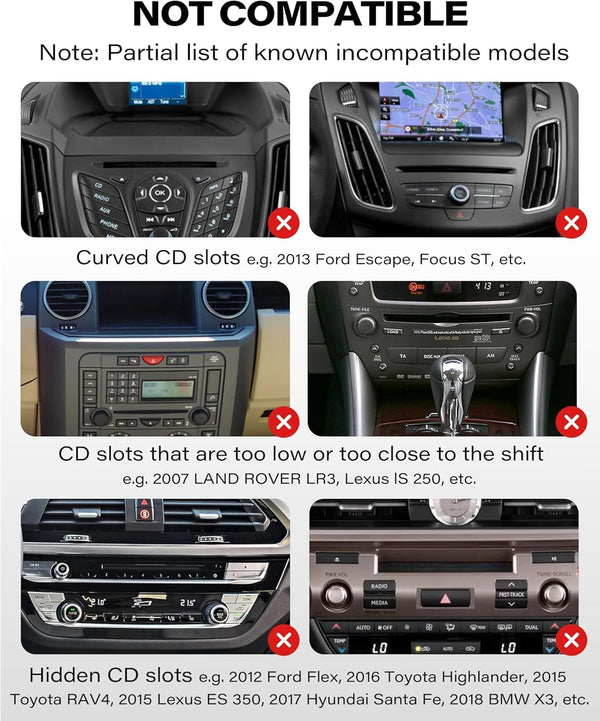 Apps2Car Magnetic CD Phone Holder for Car, anti Shake Magnet CD Slot Phone Mount, Car Truck Accessories, Compatible with Iphone, Samsung & All