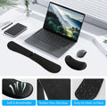 Zibly Ergonomic Gel Memory Foam Keyboard Wrist Rest & Mousepad Rests for Computer, Silky Wrist Rest for Typing, Laptop, and Mouse Desk Pads