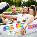 Ricabili LGBTQ Pride Prank Bumper Stickers - 12Pcs Rainbow Pride Funny LGBTQ Prank Bumper Stickers Strong Magnetic Car Home Decor Good LGBTQ Gift