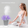 Essential Oil Diffusers for Home, Lavender Potted Plant Aromatherapy Diffuser, Ultrasonic Cold Mist Humidifier for Office, Bedroom, Waterless Auto