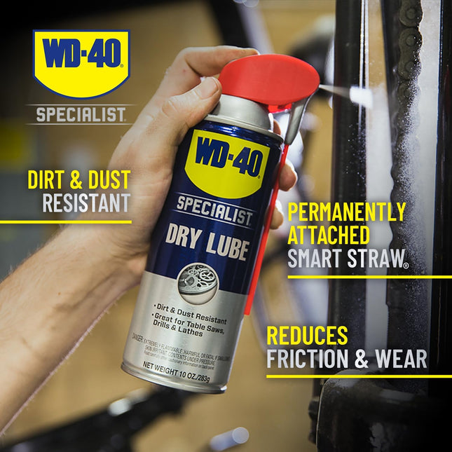 WD-40 Specialist Dry Lube with SMART STRAW SPRAYS 2 WAYS, 10 OZ