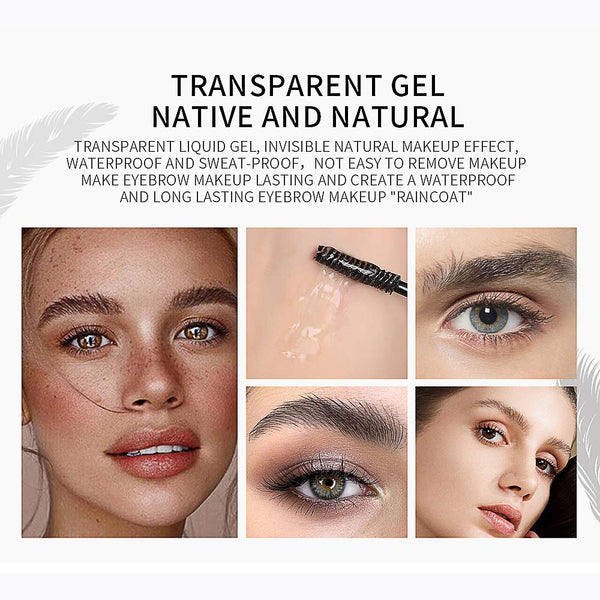 DAGEDA Clear Eyebrow Setting Gel, 2 Pack Brow Fix Gel, Waterproof and Sweat-Proof Eyebrow Repair Liquid Brows Styling Beauty Salon Home Use