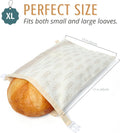 Nectar & Nest Reusable Bread Bags for Homemade Bread (2 Pack) - XL Cotton Beeswax Bags, Sourdough Bag, Beeswax Bag, Sourdough Storage