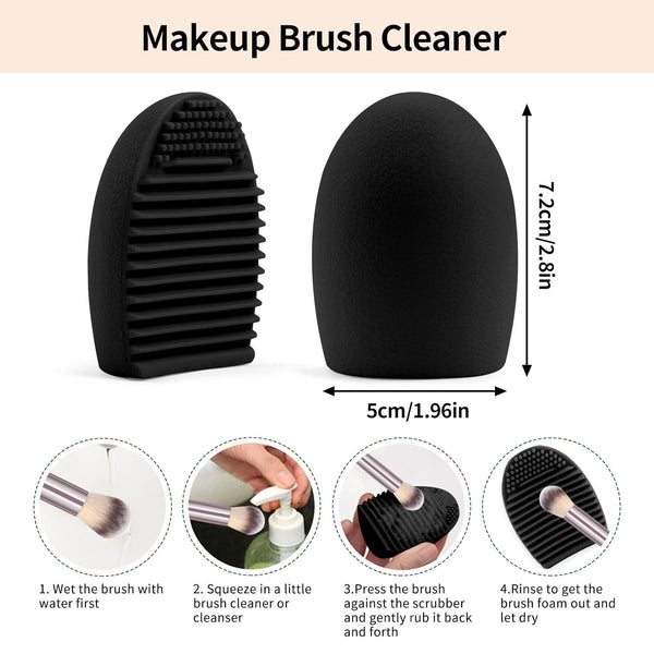 MAANGE Makeup Brushes Set 46 Pcs Makeup Tool Set Premium Synthetic Brush Make up Brush Set Multi-Functional Makeup Kit (Black, 46 Piece Set)