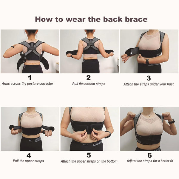 CMCOOPLX Posture Corrector for Women-Invisible Lightweight Back Brace Support for Neck, Shoulder and Upper Back Pain Relief - Improve Posture,