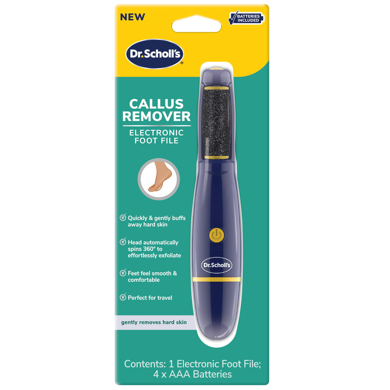 Dr. Scholl'S Callus Remover Electronic Foot File, Electric Hard Skin Removal for Feet, Effortless Soft Smooth Skin in Minutes, Perfect for Travel,
