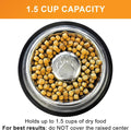Neater Pet Brands Stainless Steel Slow Feed Bowl - Non-Tip & Non-Skid - Stops Dog Food Gulping, Bloat, Indigestion, and Rapid Eating (1-1/2 Cup)
