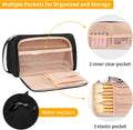 CUBETASTIC Small Makeup Bag, Makeup Pouch, Travel Cosmetic Organizer for Women and Girls (Oxford Cloth, Black)
