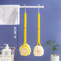 Shower Body Brush,Soft Bristles and Beautiful Pumpkin Loofah 14â Long Handle Back Scrubber Bath Mesh Sponge for Skin Exfoliating Bath,Massage