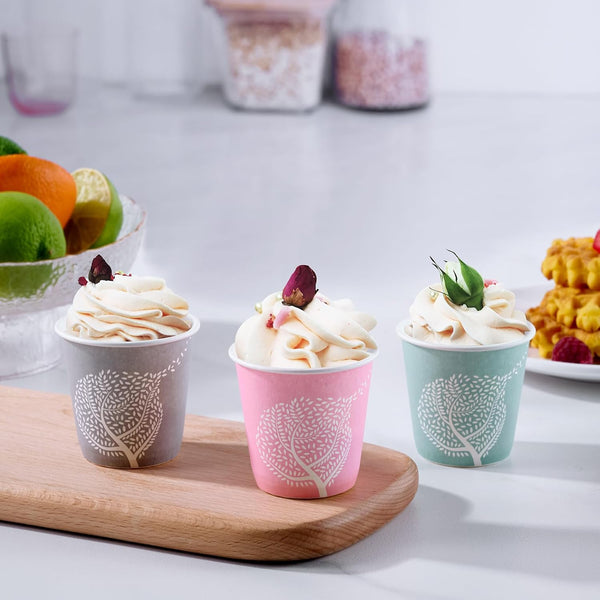 LITOPAK 600 Pack 3 oz Disposable Bathroom Cups, Colorful Small Disposable Paper Cups for Parties, Picnics, Barbecues, Travel and Events 600pack