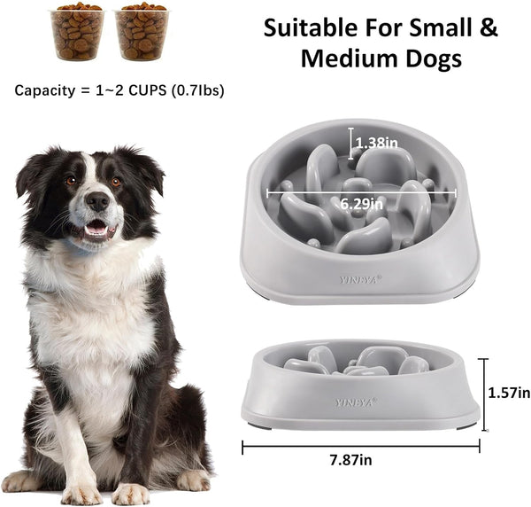 2PCS Slow Feeder Dog Bowls, Pet Supplies That Slow down Eating, Pet Food Bowls, Maze Dog Puzzle Feeder for Medium Breed