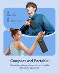 VRURC Portable Charger with Built in Cables, 10000Mah Travel Essentials Power Bank, 5 Output 2 Input LED Display External Battery Pack Compatible