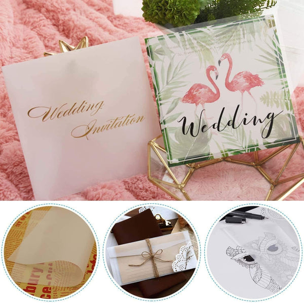 Weliu Vellum Paper 8.5 X 11 Translucent Printable 65 Sheets for Tracing 50LBS/73GSM