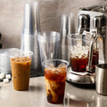 AOZITA 120 Sets - 16 oz Clear Plastic Cups with Lids, Disposable Cups With Straw Slot Lids for Cold Drinks, Milkshake, Smoothie, Iced Coffee and