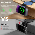 Hicober 3 in 1 Charging Station for Apple Multiple Devices, Foldable Travel Wireless Charger 18W for Iphone 16 15 14 13 Pro Max plus &Apple Watch