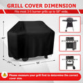 Grill Cover 58 Inch, Icover Waterproof BBQ Gas Grill Cover, Polyester Easy On/Off, Dustproof Fade Resistant for Weber Char-Broil Nexgrill and More