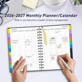 Daily Planner 2025-2026(July 2025 - December 2026) - 18 Month Planner with Tabs, Calendar Yearly Monthly Weekly Spiral Time Management, Flexible