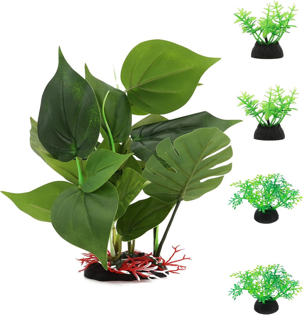 ALEGI Aquarium 10 Inch Silk Plants for Betta Fish Tank, Underwater Aquatic Water Grass Decor