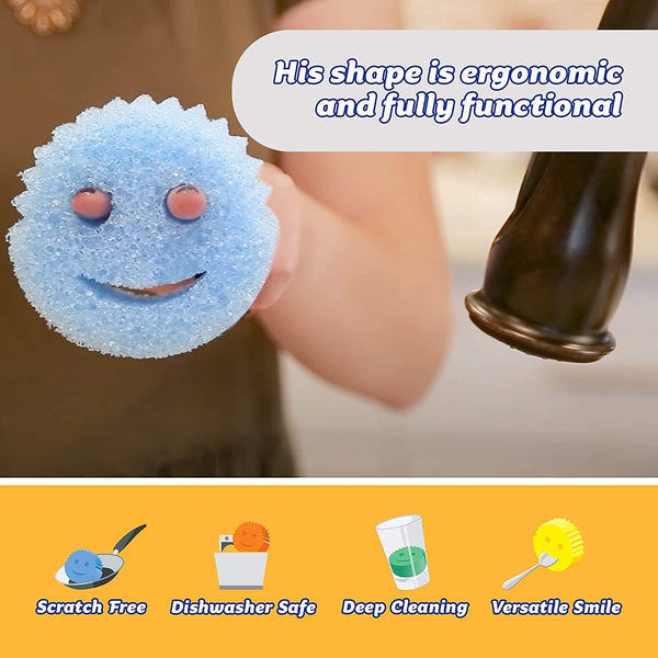 Scrub Daddy Sponges Set - Variety Colors - Scratch-Free Multipurpose Dish Sponge - BPA Free & Made with Polymer Foam - Stain & Odor Resistant