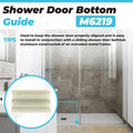 M6219 Sliding Shower Door Bottom Guide Fits for Sliding Shower Door (Top Hung) Tub Enclosure Systems, 1/2 in Channels for Glass Shower Door