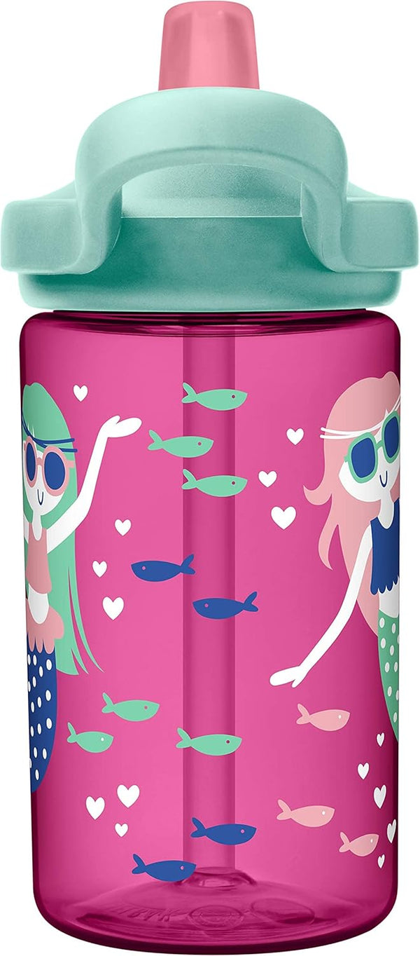 CamelBak Eddy+ Kids Bite Valve Straw Tritan Renew Water Bottle | Kids, with Tritan Renew Mermaids & Narwhals