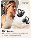 Truefree C10 Open-Ear Earbuds, Clip-On Wireless Headphones, Bluetooth 5.4, 12Mm Driver with Spatial Sound, 28H Playtime, IPX5 Water-Resistant,