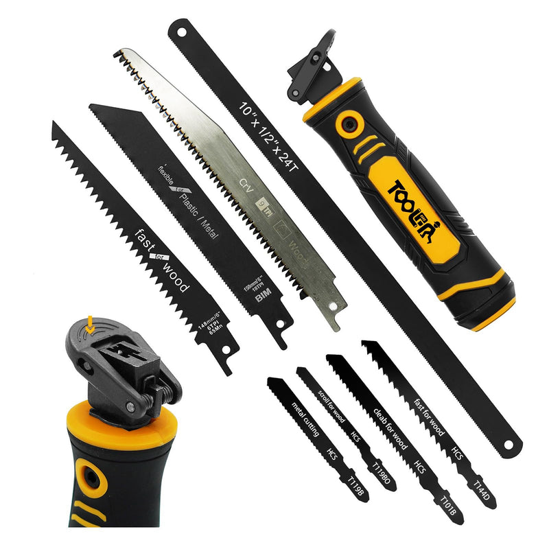 8-In-1 Multi Blades Hand Saw, Drywall Cutter. Hacksaw. Long Blade Hand Saw, Jab Saw, for Cutting Drywall, Sheetrock, Wood, Metel, Plastic,
