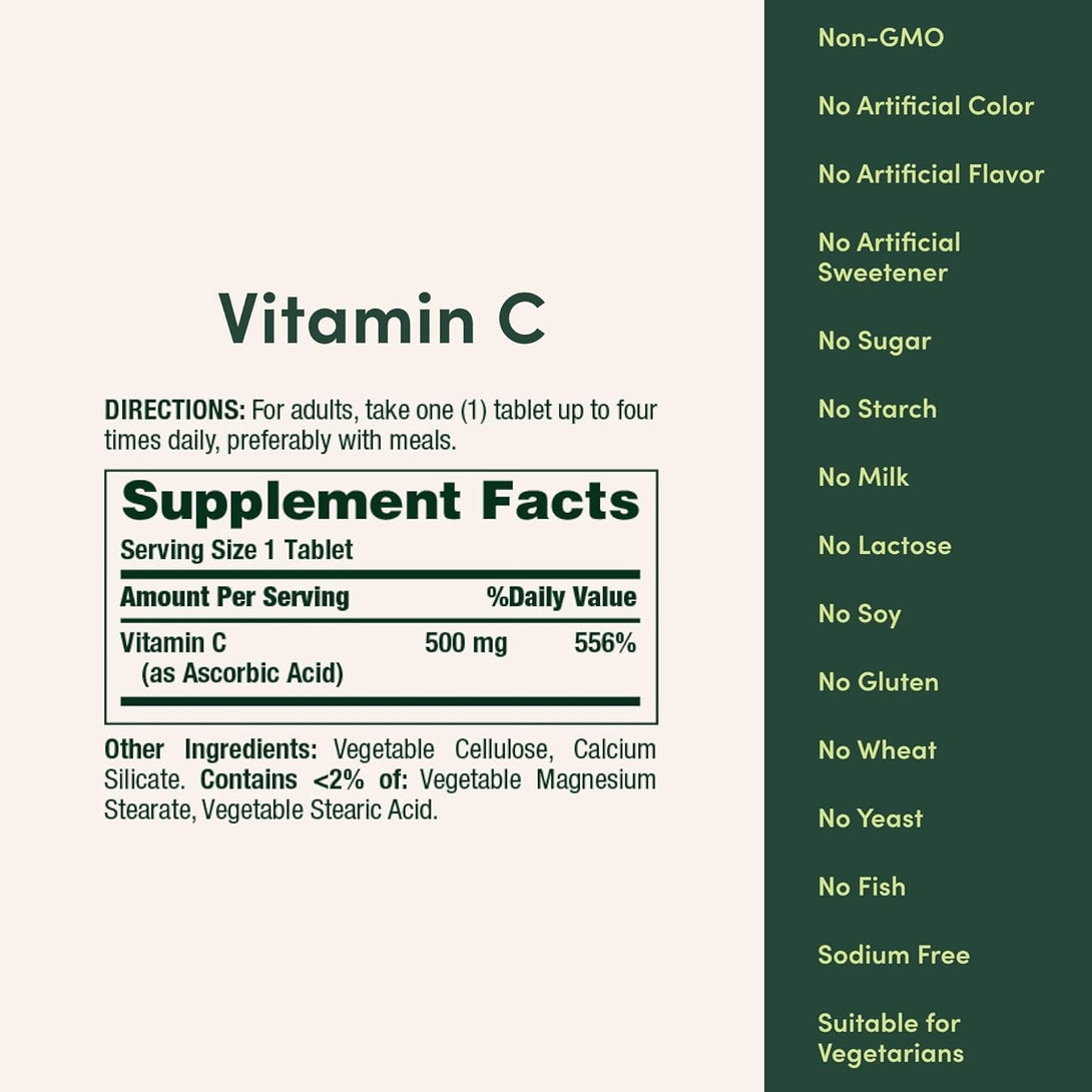 Nature'S Bounty Vitamin C, Supports a Healthy Immune System, Vitamin Supplement, 500Mg, 250 Tablets