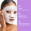 LAPCOS Deep Collagen Glass Skin Overnight Mask - Korean Skin Care Mask W/Rose PDRN, Vegan Collagen & Hydrogel Sheet - Hypoallergenic Firming